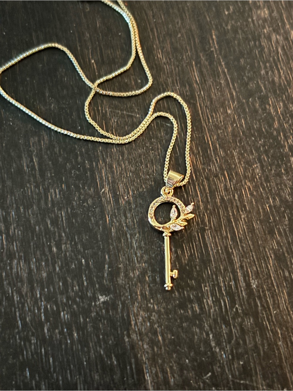 Elegant Gold Key Pendant Necklace - Women's Jewelry